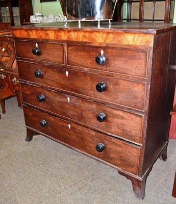 Lot 696 - A 19th century mahogany four height chest