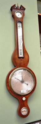 Lot 715 - A 19th century mahogany wheel barometer, the dial inscribed Fiora