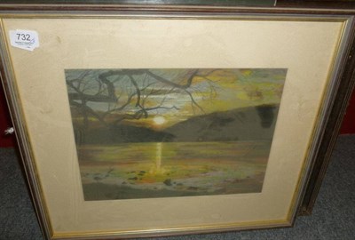 Lot 732 - John Aitken framed watercolour seascape and seven assorted framed pictures