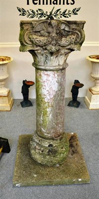 Lot 865 - A stone and marble sundial