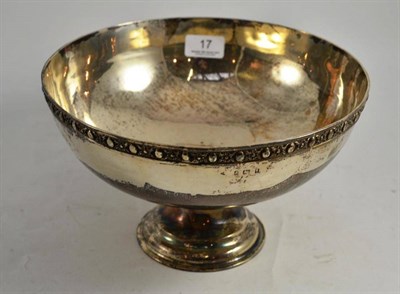 Lot 17 - A silver pedestal rose bowl, Birmingham 1906