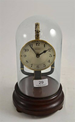 Lot 29 - An 800 day electric clock (Eureka style) under a glass dome