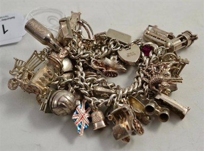 Lot 117 - Two silver charm bracelets