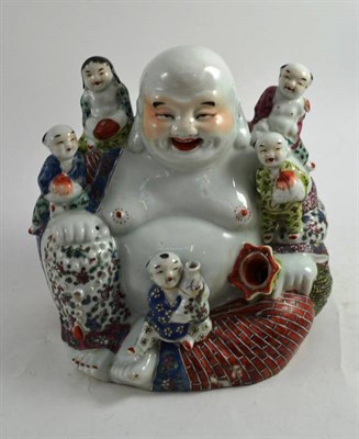 Lot 174 - A Chinese large porcelain figure of Ho Tai