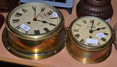 Lot 188 - A Smith's Astral ship's brass clock and a Smith's Empire ship's brass clock (2)