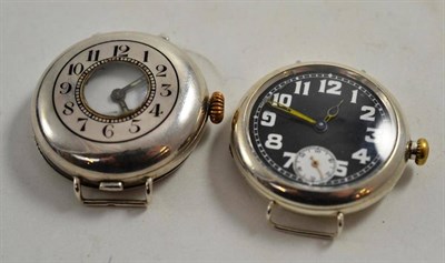 Lot 231 - A silver wristwatch and a wristwatch with case stamped 925