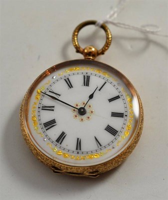 Lot 244 - A 14k gold ladies wristwatch