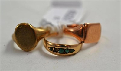 Lot 257 - Three gold rings