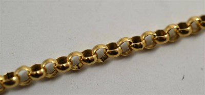 Lot 258 - A 9ct gold belcher link chain