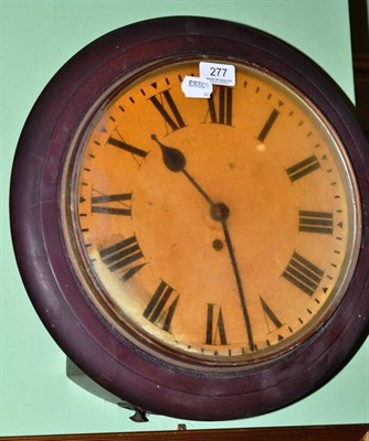 Lot 277 - A 19th century mahogany cased single fusee wall timepiece