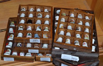 Lot 291 - A collection of thimbles