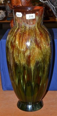 Lot 316 - A large Linthorpe vase (a.f.)