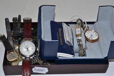 Lot 341 - A quantity of wristwatches, pocket watches and a fob watch