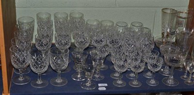 Lot 372 - A shelf of glassware including a Webb part table service