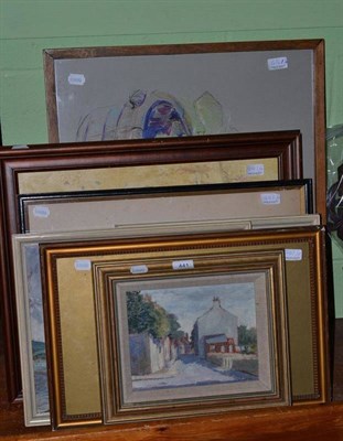 Lot 441 - A collection of six watercolour and an oil (7)