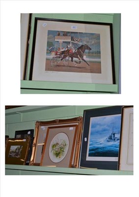 Lot 457 - A signed print by Allen F Brewer Jnr. - colour print of ";Speedy Scott - the celebrated...