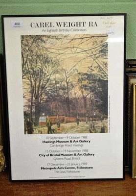 Lot 466 - Carel Weight, RA, signed exhibition poster