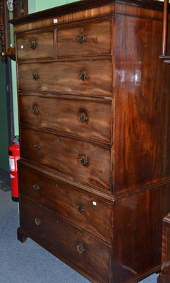 Lot 482 - A late Georgian mahogany chest on chest