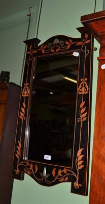 Lot 496 - An Art Nouveau inlaid mirror