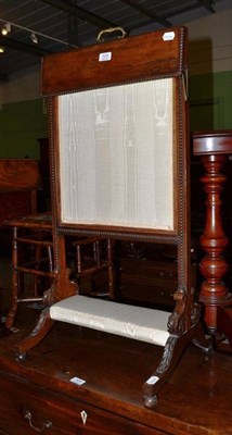 Lot 528 - George IV rosewood firescreen