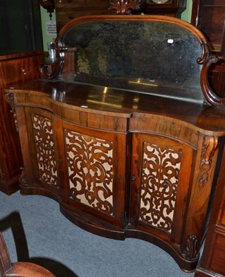 Lot 542 - A Victorian rosewood mirror back serpentine front sideboard