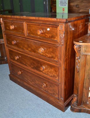 Lot 543 - A Victorian mahogany chest of drawers, W.Snowdon, Rochdale