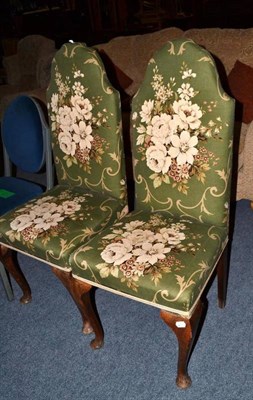 Lot 548 - A pair of Queen Anne style side chairs