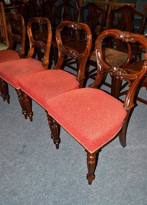 Lot 561 - A set of four Victorian rosewood balloon back chairs