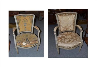 Lot 569 - Pair of Louis XVI style chairs