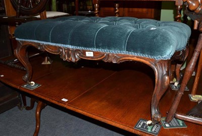 Lot 603 - A Victorian walnut framed large dressing stool