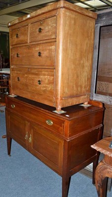 Lot 610 - Mahogany sideboard and a chest of drawers