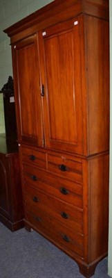 Lot 615 - A Victorian satin birch linen press