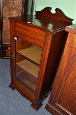 Lot 618 - A Victorian walnut glazed sheet music cabinet