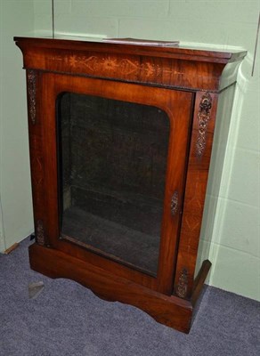 Lot 630 - A Victorian glazed walnut display cabinet