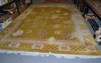 Lot 662 - A large Chinese wash woollen carpet