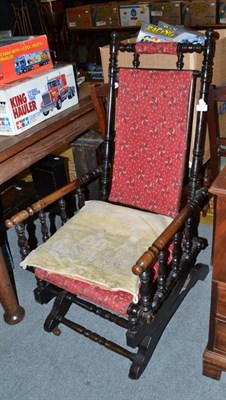 Lot 672 - An American rocking chair