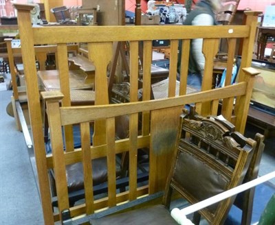 Lot 679 - A pair of Arts & Crafts oak beds