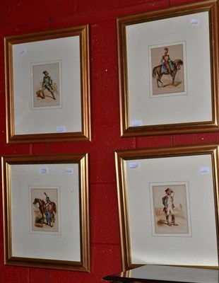 Lot 713 - Set of four military watercolours with inscriptions, Draner