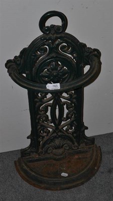 Lot 765 - A cast iron stick stand