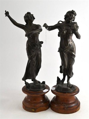 Lot 39 - A pair of Spelter figures