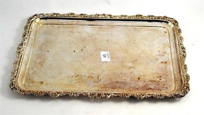 Lot 45 - Silver plated rectangular tray
