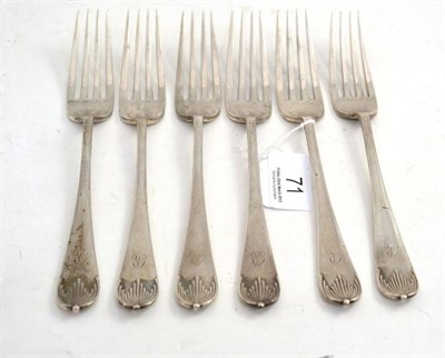 Lot 71 - Six Walker & Hall silver table forks