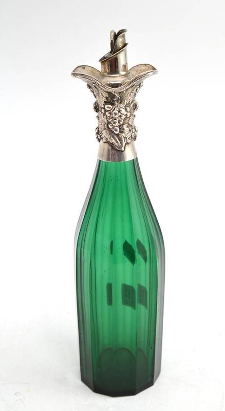 Lot 83 - Green vine decorated decanter
