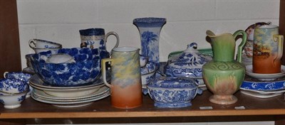 Lot 92 - Blue and white pottery, tea sets, etc