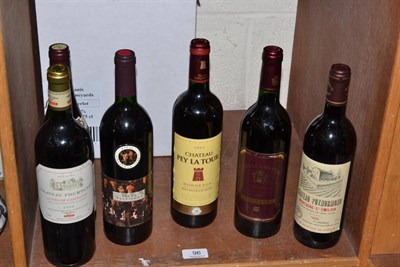 Lot 96 - A half case of wine including Chateau Pey Latour 2005, Chateau Puynormond 1989 (6)