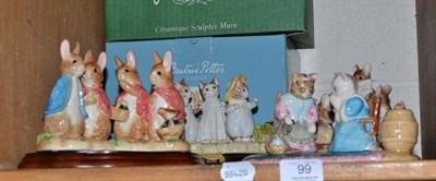 Lot 99 - Four Beatrix Potter groups; Mittens, Tom Kitten & Moppet, Four Little Rabbits, My Dear son...