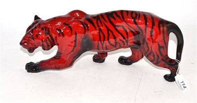 Lot 114 - Royal Doulton flambe tiger