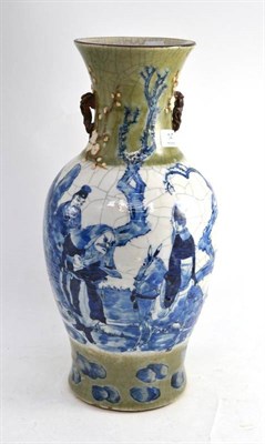 Lot 147 - Late 19th/early 20th century crackle glazed vase