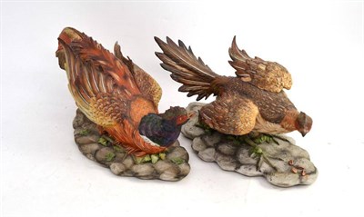 Lot 148 - Two limited edition Capodimonte pheasants (restored)
