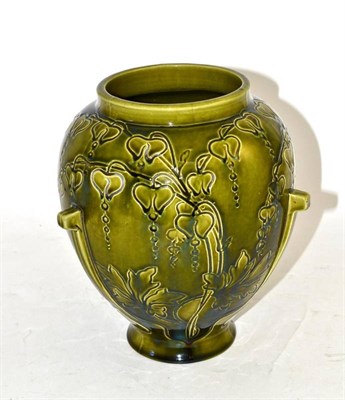 Lot 152 - A green Burmantofts vase